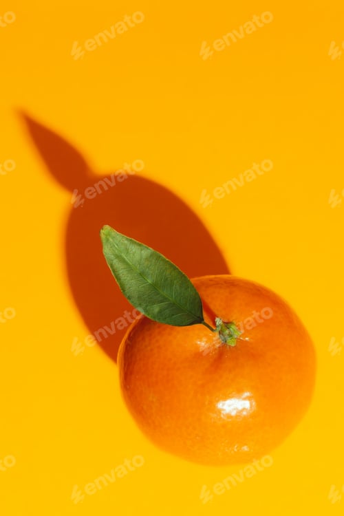 Preview: tangerines with orange background