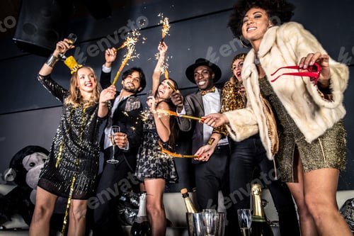 Preview: Friends having party in a nightclub