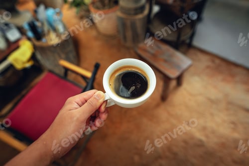 Preview: Coffee shot,Coffee machine pouring out espresso shot