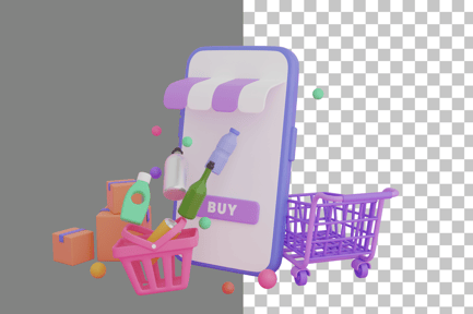 Preview: Online Market 3D Icon