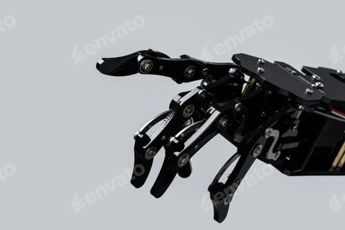 Preview: Real robot's hand pointing or pushing on something.