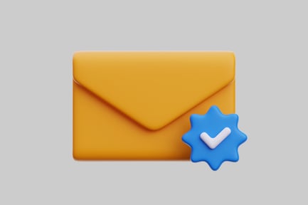 Preview: Yellow envelope with validation icon