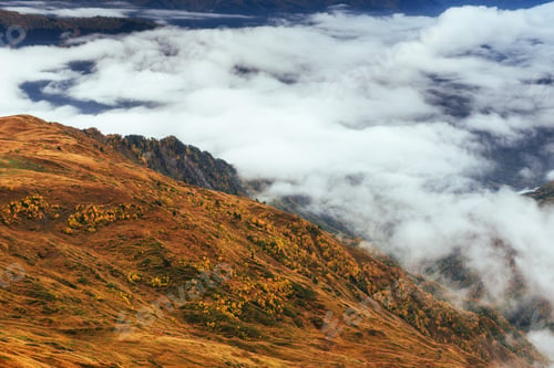 Preview: Snowy autumn mountain ridges