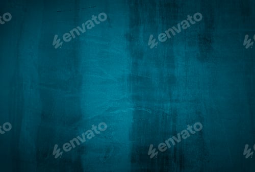 Preview: Vintage grunge blue concrete texture studio wall background with vignette.