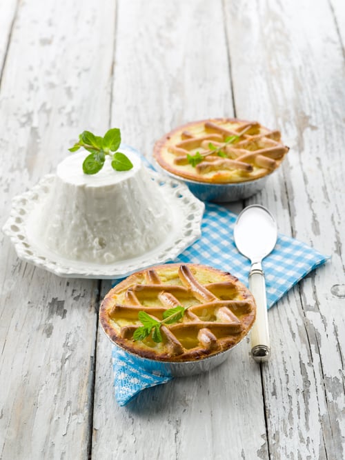 Preview: cake ricotta with mint leaf