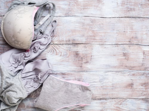 Preview: Underwear Lingerie Set on White Wood Surface
