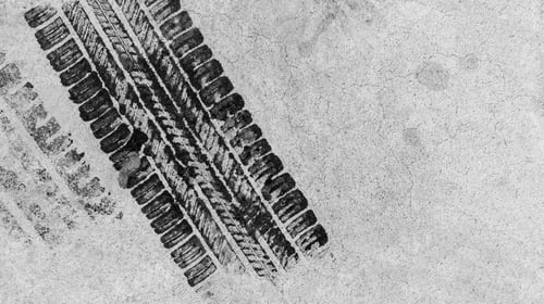 Preview: Black tire marks on road, Black rubber tire marks and tread marks, Tire trace track wheels