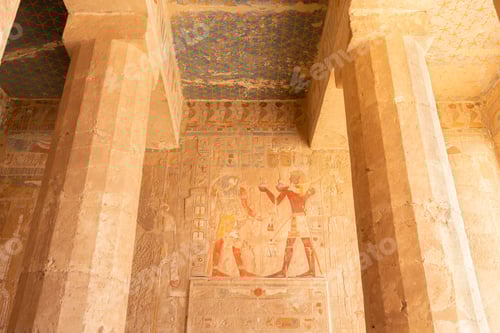 Preview: Wall with hieroglyphs in the Temple of Hatshepsut