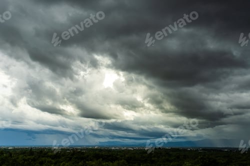 Preview: colorful dramatic sky with cloud at sunset