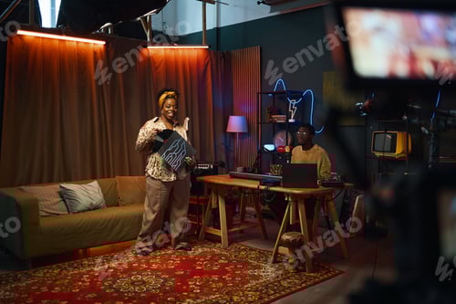 Preview: Woman Talking About The Record In Studio