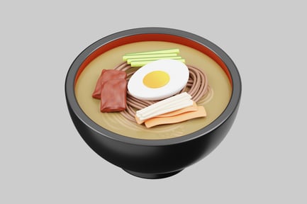 Preview: Cartoon asian noodle soup bowl