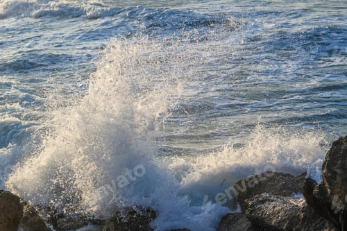 Preview: sea waves off the coast of Crete, Greece
