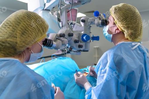 Preview: Blepharoplasty plastic surgery. Rejuvenation of the area around the eyes