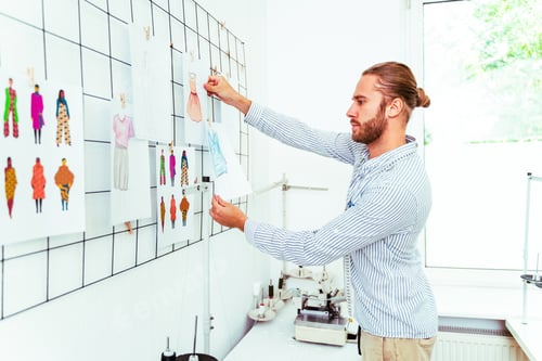 Preview: Fashion designer working on a clothing brand