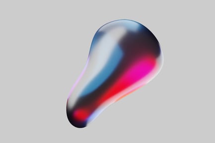 Visualização: Bolha abstrata iridescente