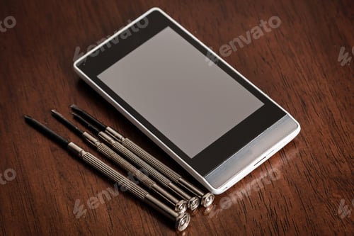 Preview: Smartphone and small screwdrivers