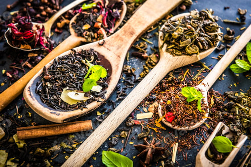 Preview: Tea on black table