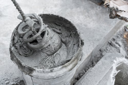 Preview: Cement mix in bucket for masonry plaster