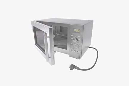 Microwave oven with digital display and control panel
