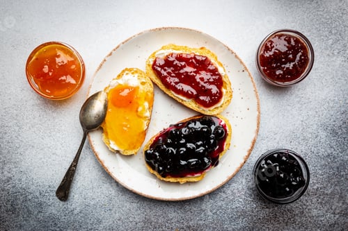 Preview: Sandwich with various jams