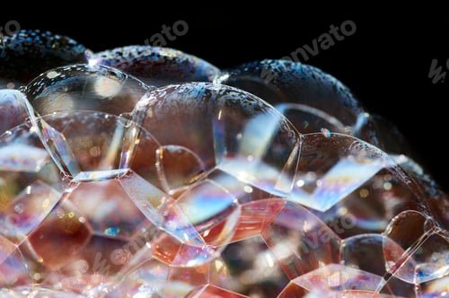 Preview: Close up view of the shiny of bubble