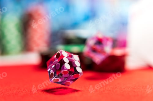 Preview: Casino Craps dice close up