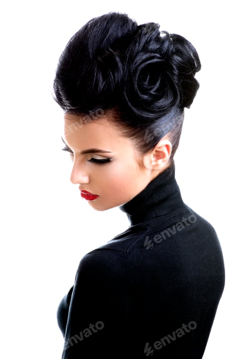 Preview: Beautiful young woman with professional make-up.