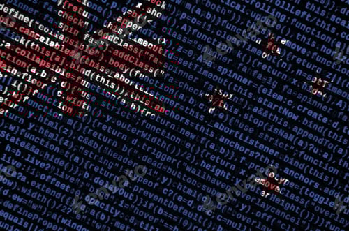Preview: New Zealand flag is depicted on the screen with the program code