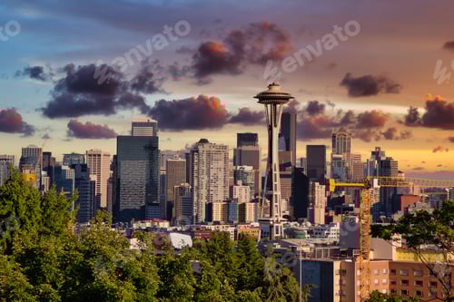 Preview: Seattle City Skyline, Washington, United States of America