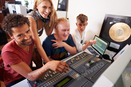 Preview: Group of People Working in Recording Studio