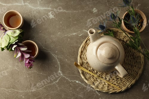 Preview: Cozy and tasty hot drink concept - asian tea