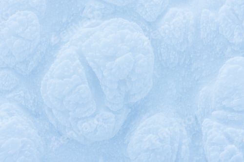 Preview: Abstract winter background with frost and snow for design