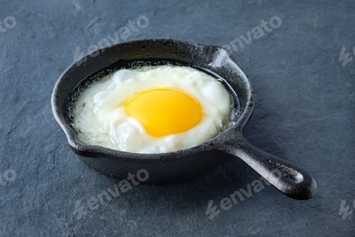 Preview: Scrambled egg in small cast-iron skillet