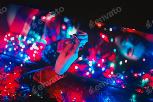 Preview: Young woman Posing for New Year and Christmas