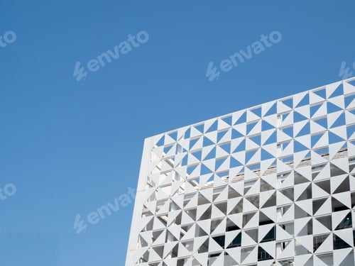 Preview: Blue sky background wallpaper copy space architecture white urban design exterior construction facad