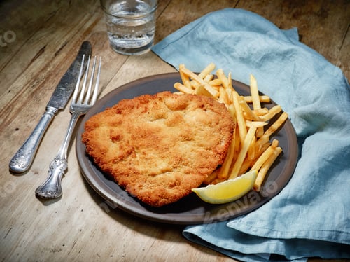 Preview: Weiner Schnitzel with fried Potatoes