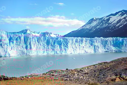Preview: View of Perito Moreno glacier located in Patagonia. Copy space.
