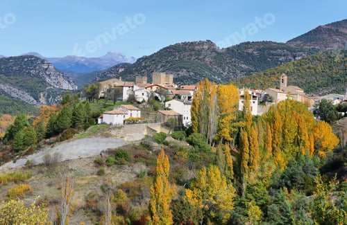 Preview: Binies village, Huesca province, Spain