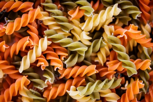 Preview: Close up of fusilli pasta texture
