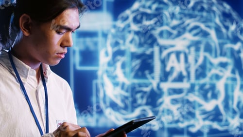 Preview: Computer scientist working with AI