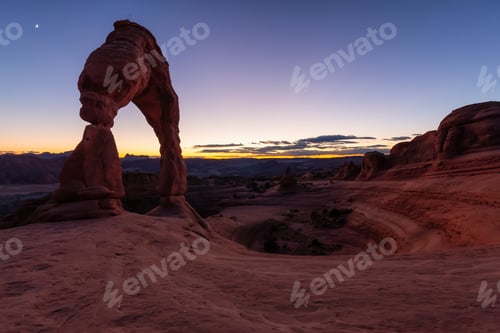 Preview: Landscape of the unique sandstone rock formation in the desert. American Nature Background