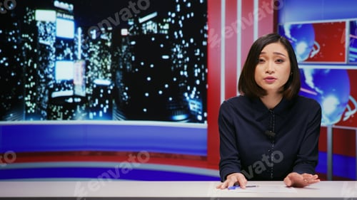 Preview: Late night talk show presenter in studio