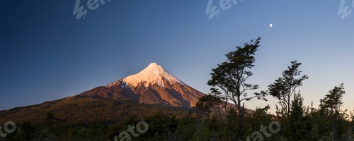 Preview: Sunset at Osorno Volcano, Vicente Perez Rosales National Park, Chilean Lake District, Chile, South A