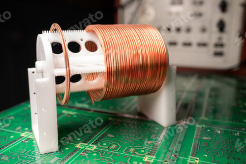Preview: Close-up of a coil of copper wire