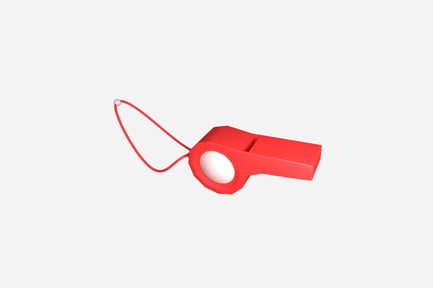 Preview: Modern Whistle 3D Illustration