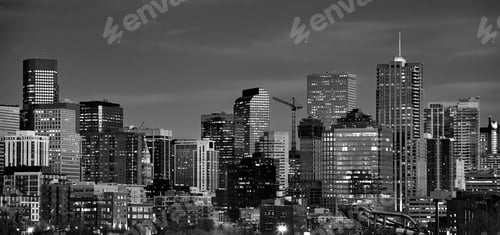 Preview: Denver skyline at dusk, Colorado, USA.