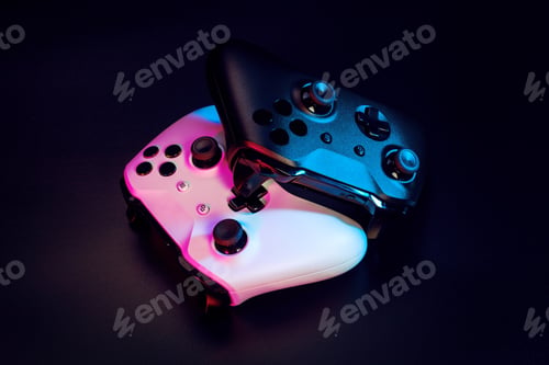 Preview: modern gamepad on a dark background