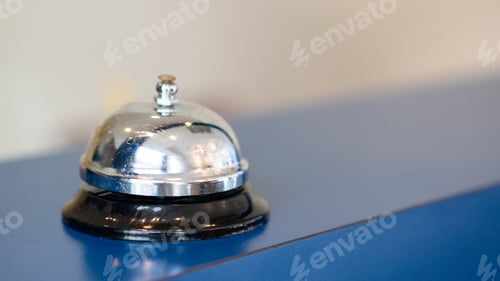 Preview: Hotel ring bell on counter desk at front reception