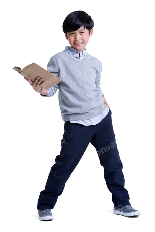 Preview: Trendy boy reading