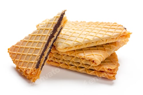 Preview: Heap of mixed cookies isolated on white background